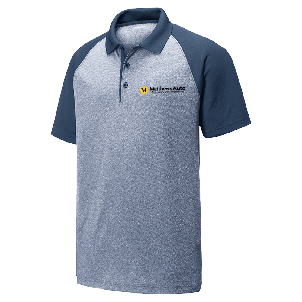 Matthews Men's Sport-Tek Raglan Heather Polo MENS
