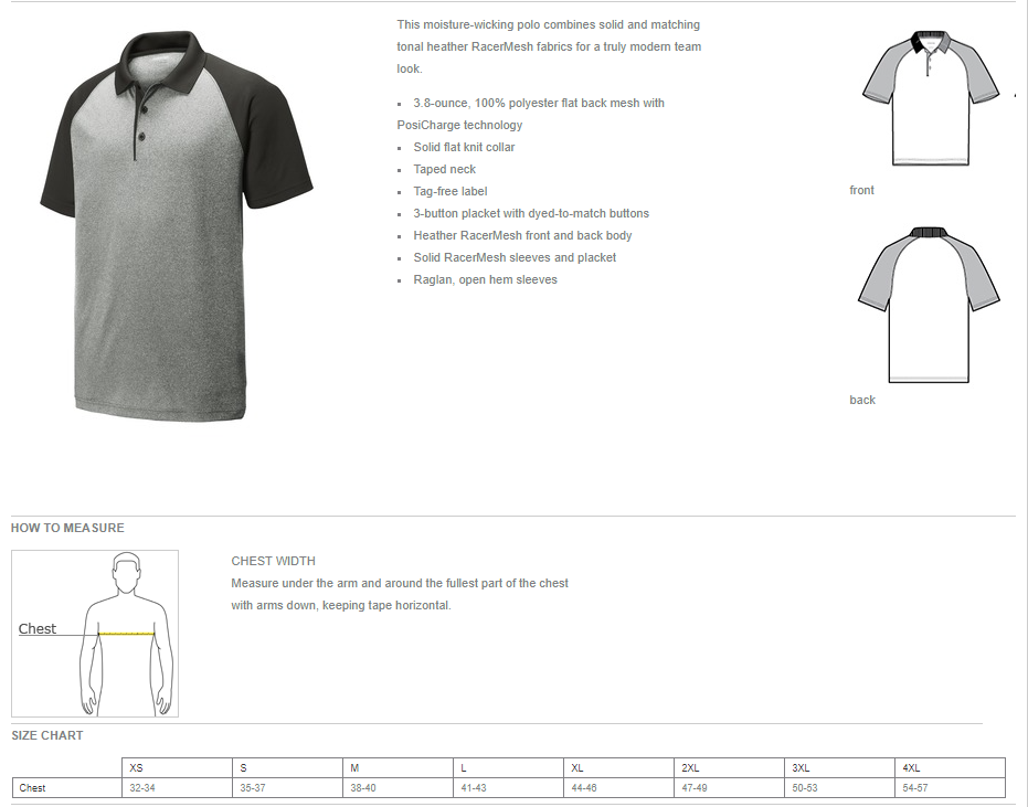 Matthews Men's Sport-Tek Raglan Heather Polo MENS