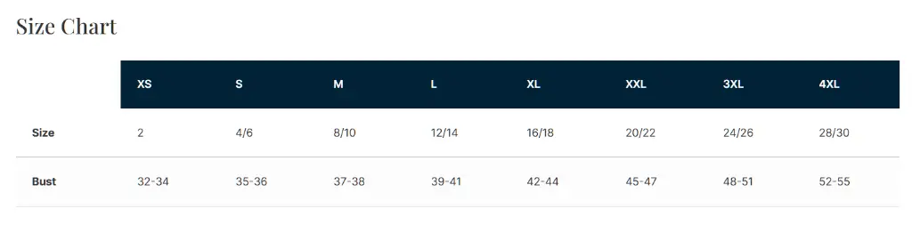 Size Chart Ladies Jacket.webp