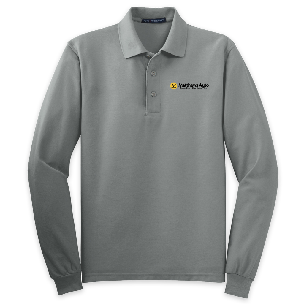 MENS Matthews Port Authority® Silk Touch™ Long Sleeve Polo