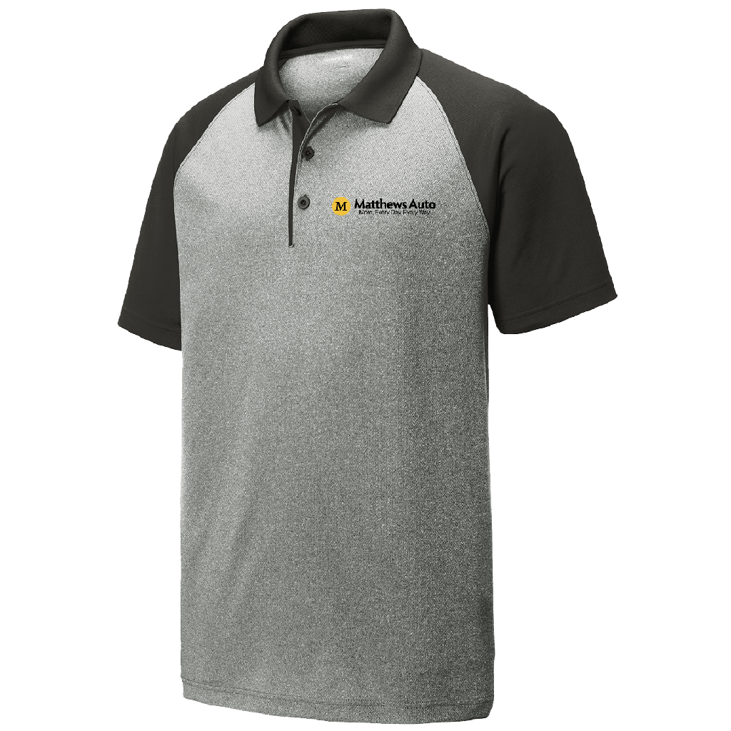 Matthews Men's Sport-Tek Raglan Heather Polo MENS