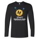 Matthews Auto Long Sleeve T-Shirt Matty logo- Unisex