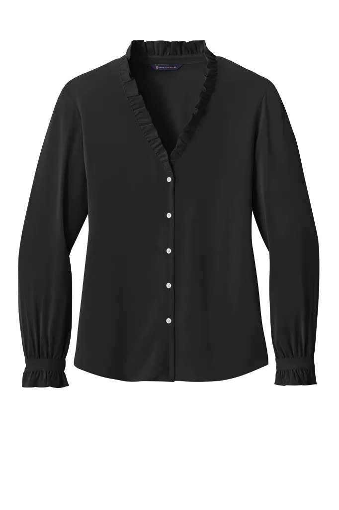 Matthews Auto Brooks Brothers®Women’s Long Sleeve Ruffle Collar Blouse - WOMEN
