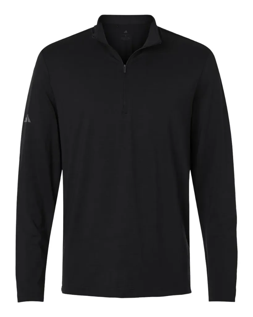 Matthews Auto Adidas Men's Textured Stripe Quarter-Zip Pullover - MEN