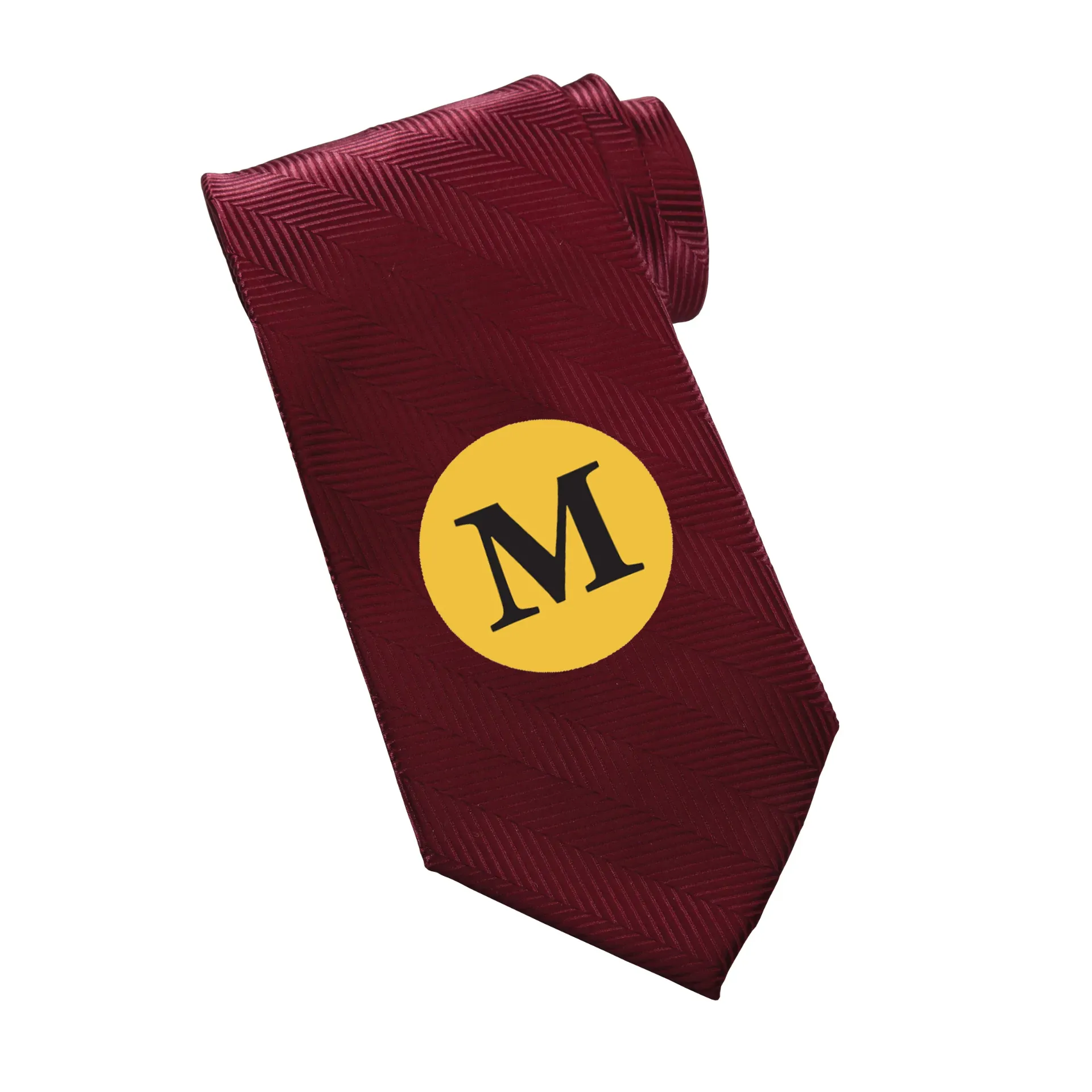 [HB00-Wine] Matthews Auto Herringbone Necktie (Wine)