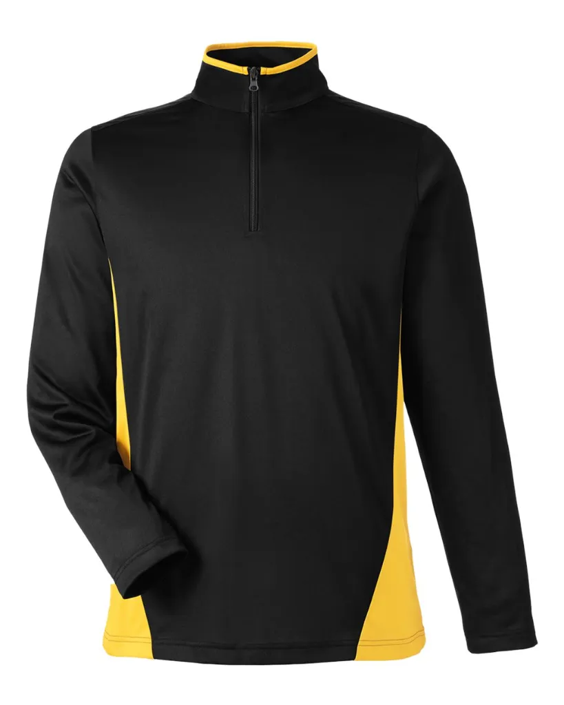 Matthews Auto Harriton Men's Flash Snag Protection Plus IL Colorblock Quarter-Zip Pullover